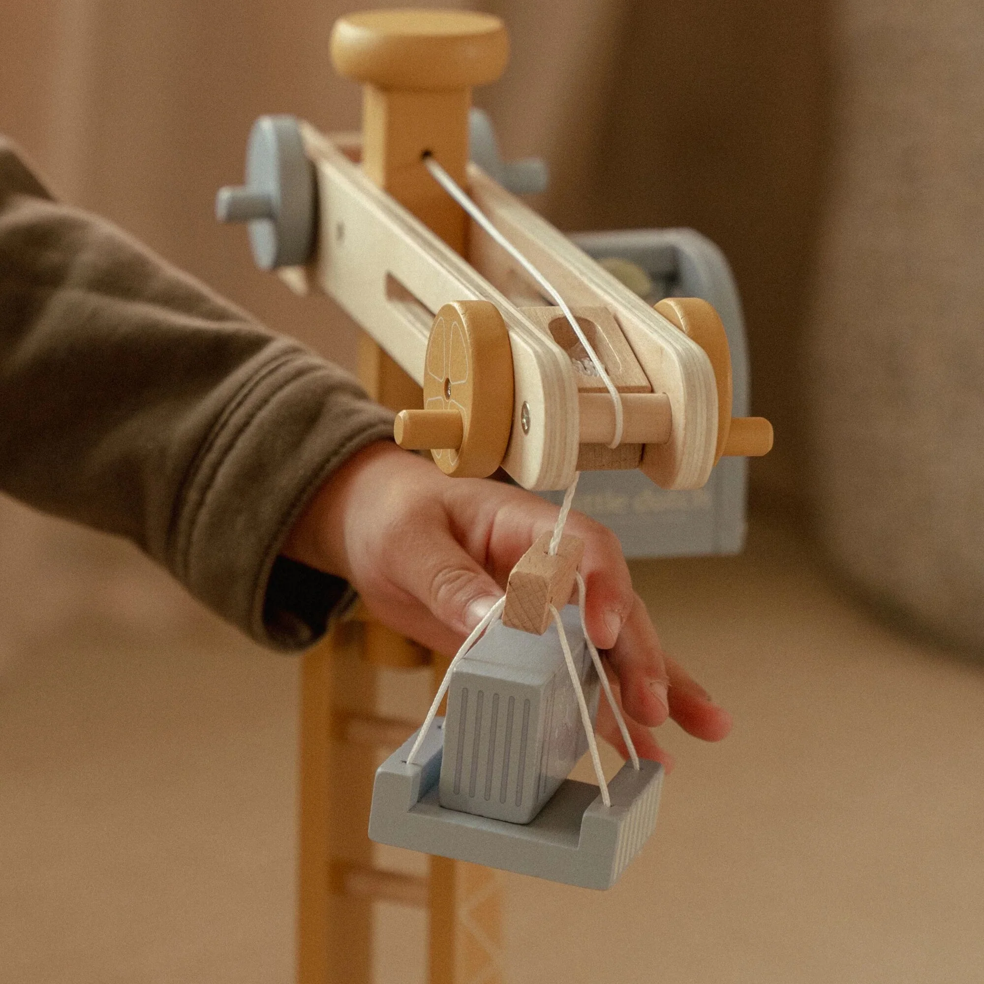 Wooden Crane and Train Track Set - Image 10