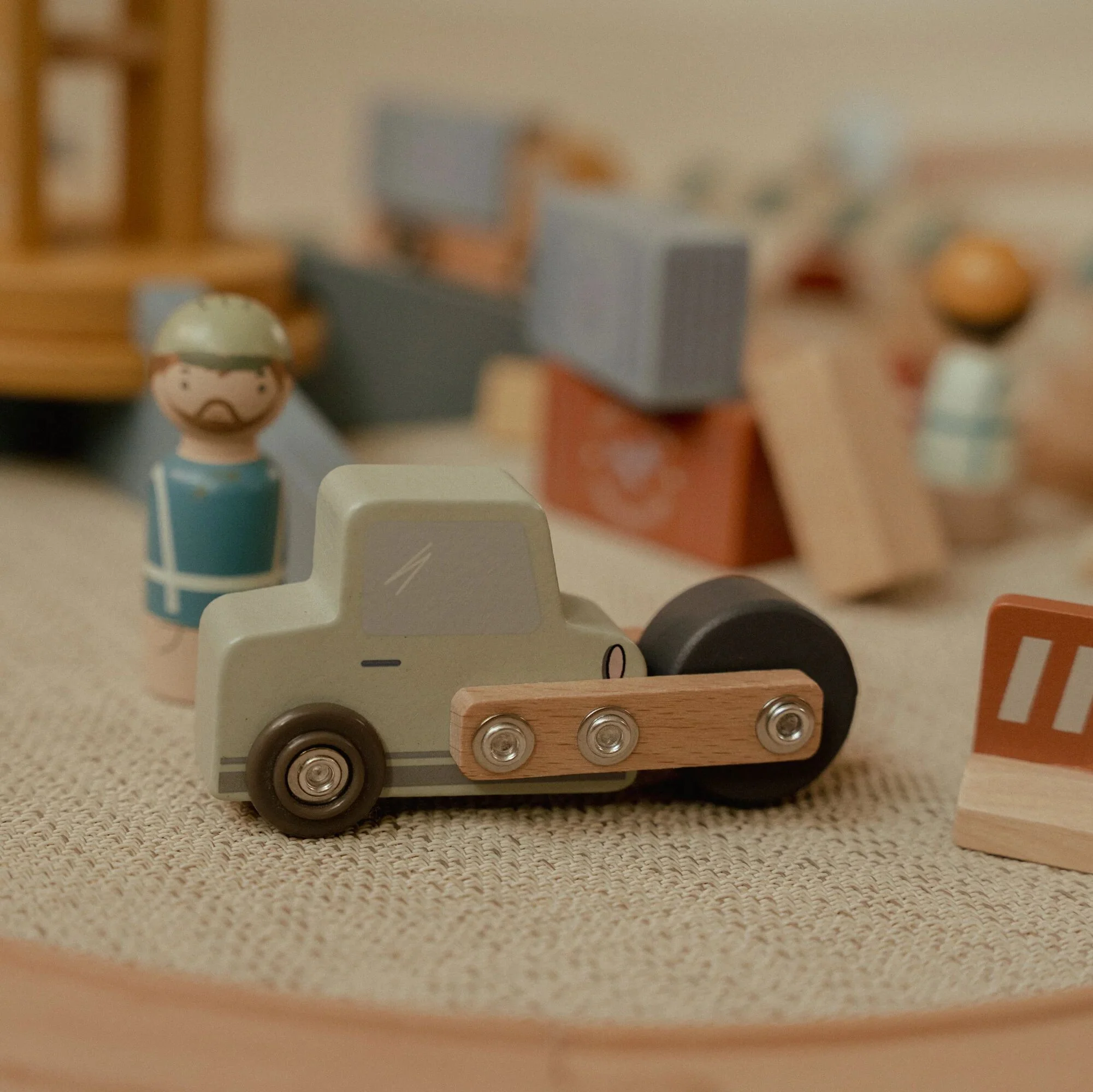 Wooden Crane and Train Track Set - Image 12