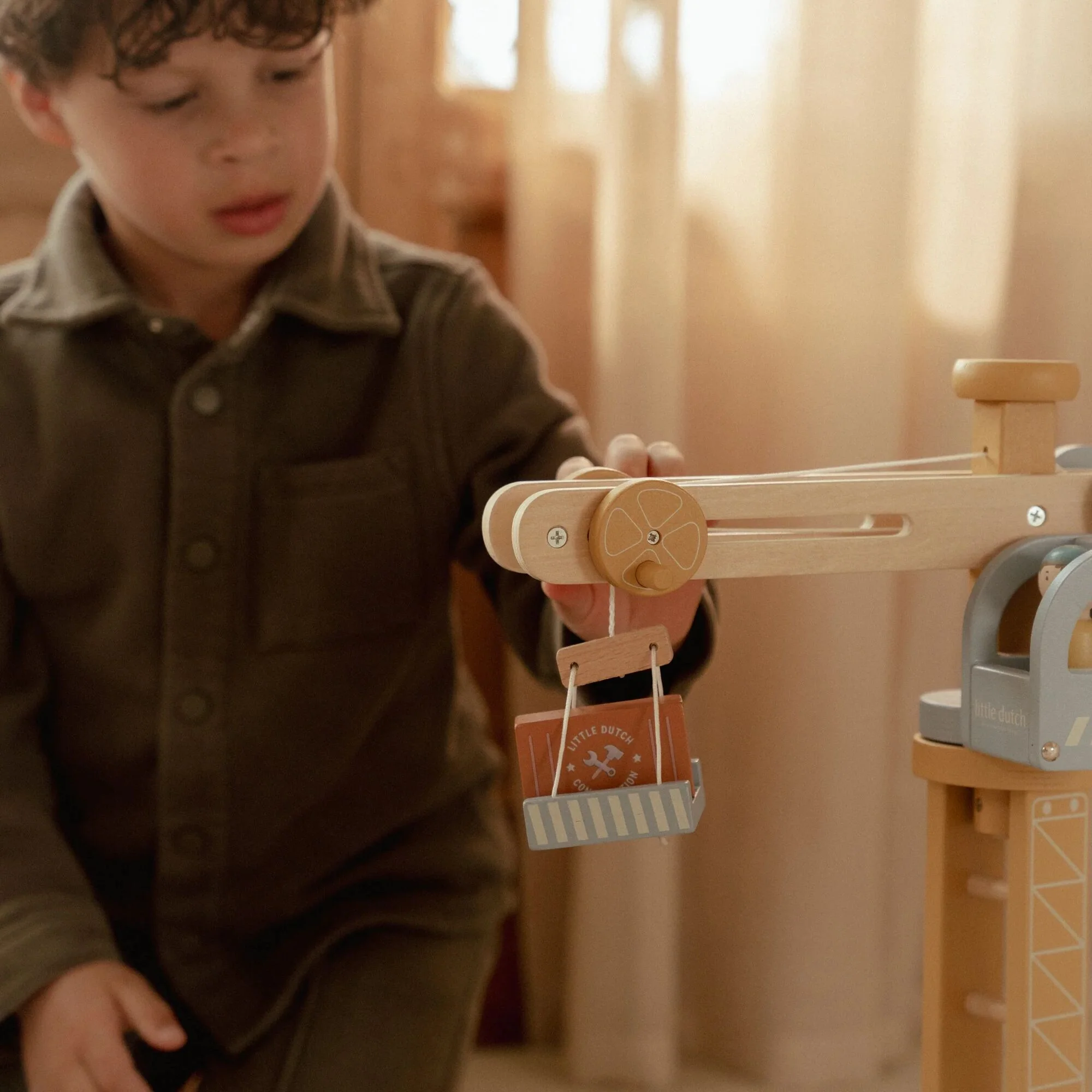 Wooden Crane and Train Track Set - Image 13
