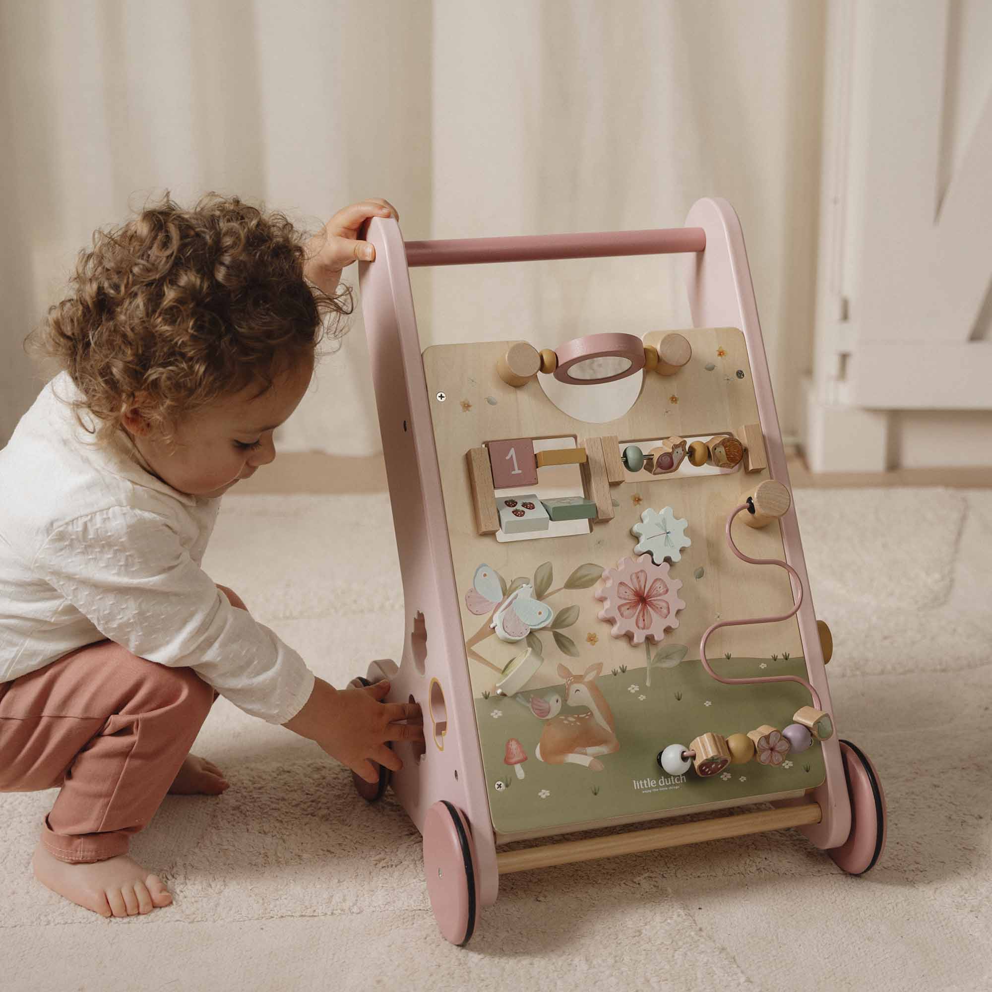 Wooden Activity Walker - Pink - Image 10