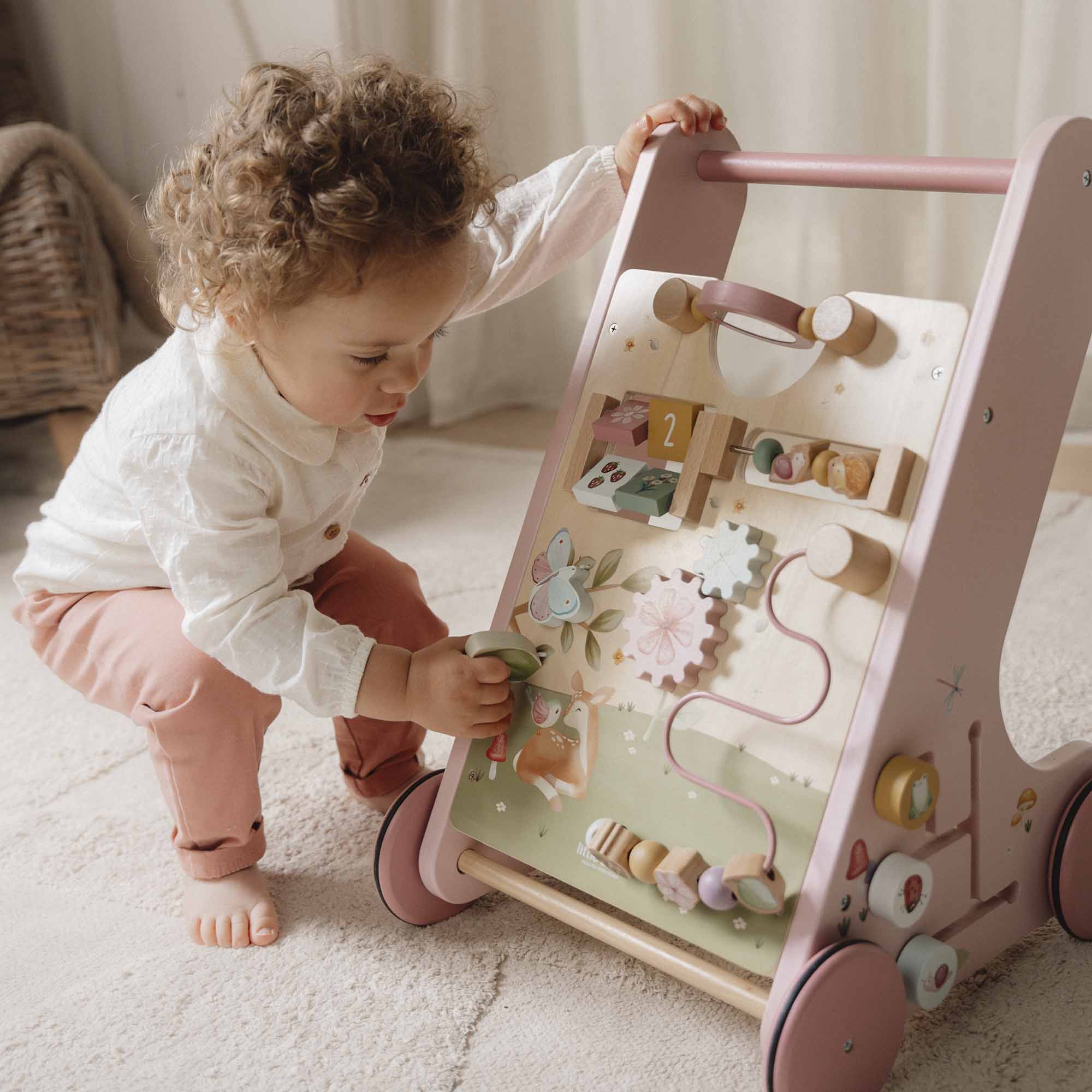 Wooden Activity Walker - Pink - Image 11