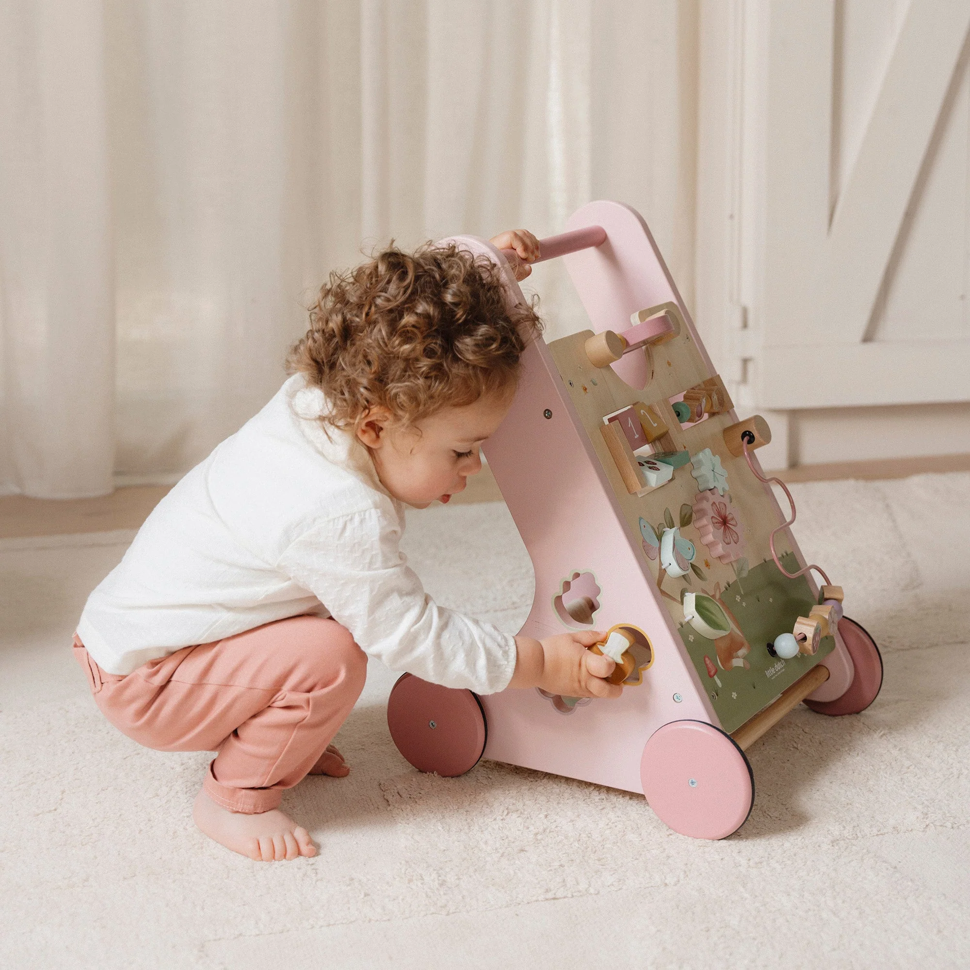 Wooden Activity Walker - Pink - Image 12