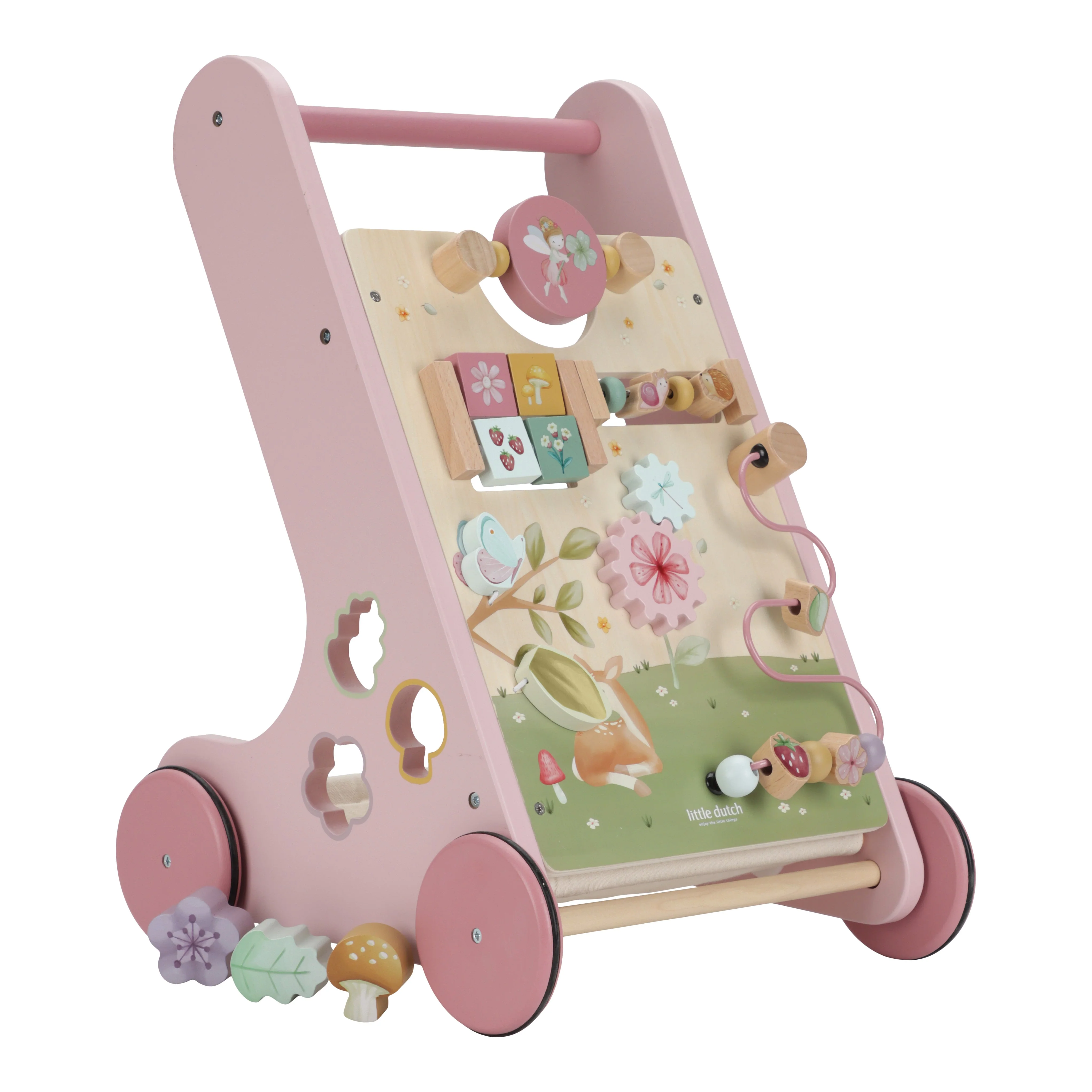 Wooden Activity Walker - Pink - Image 3
