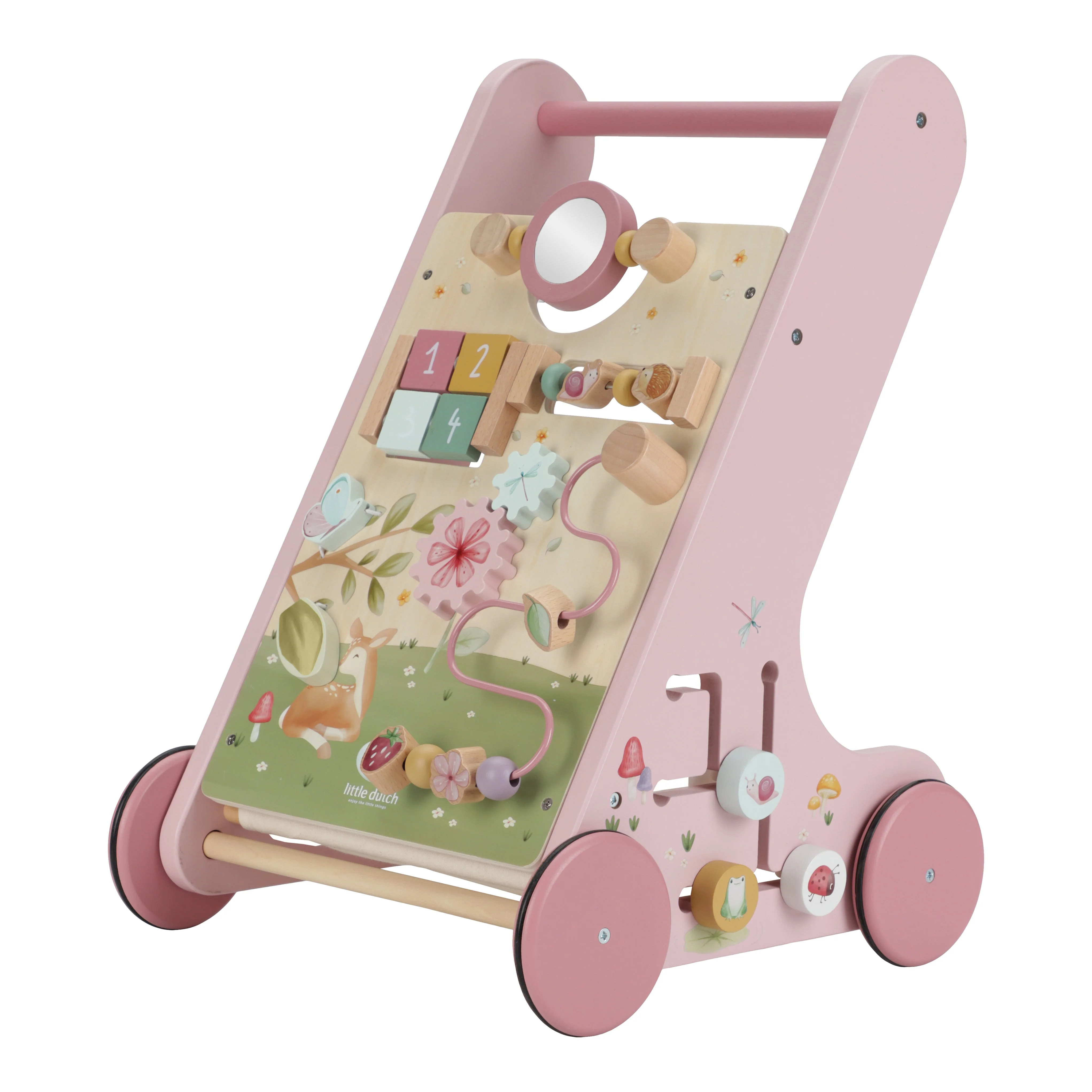 Wooden Activity Walker - Pink - Image 4