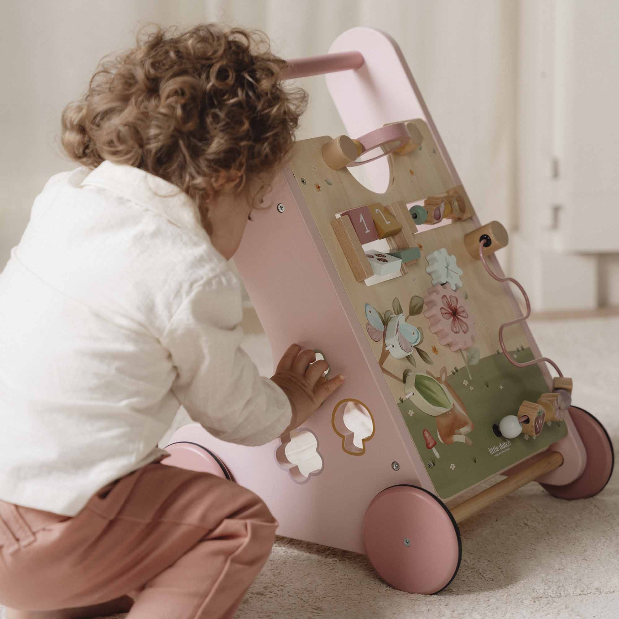 Wooden Activity Walker - Pink - Image 9
