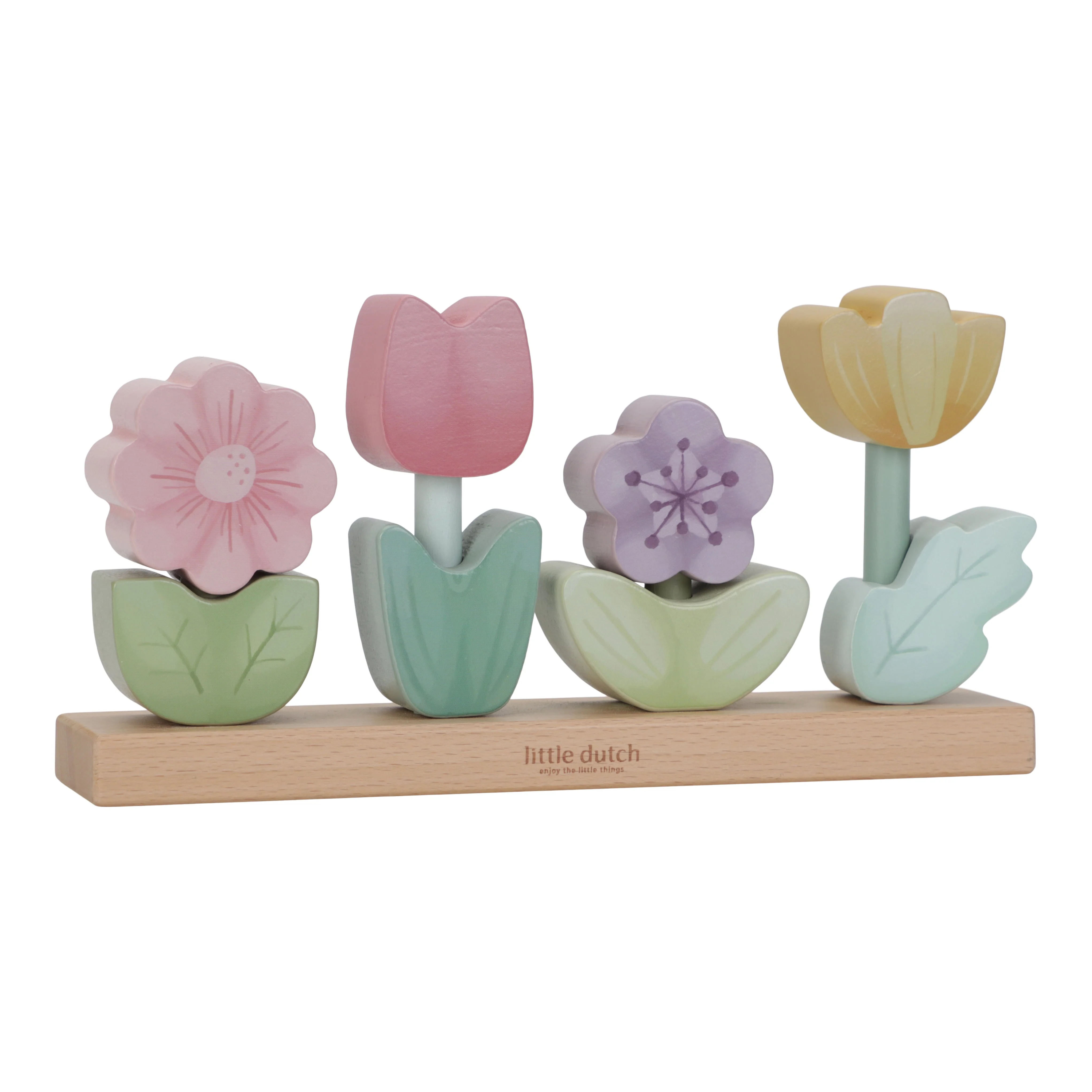Wooden Stacking Flower Puzzle