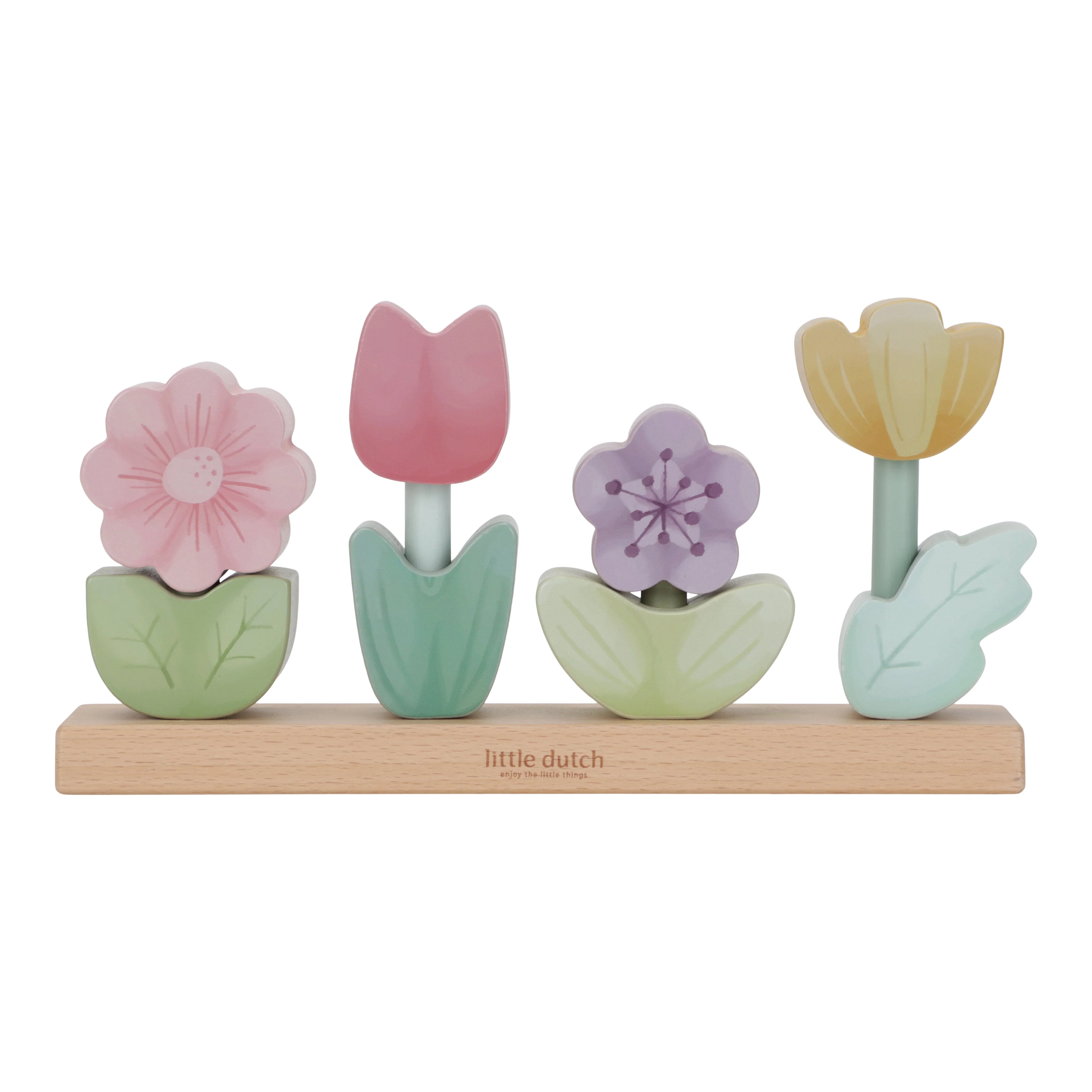 Wooden Stacking Flower Puzzle - Image 3