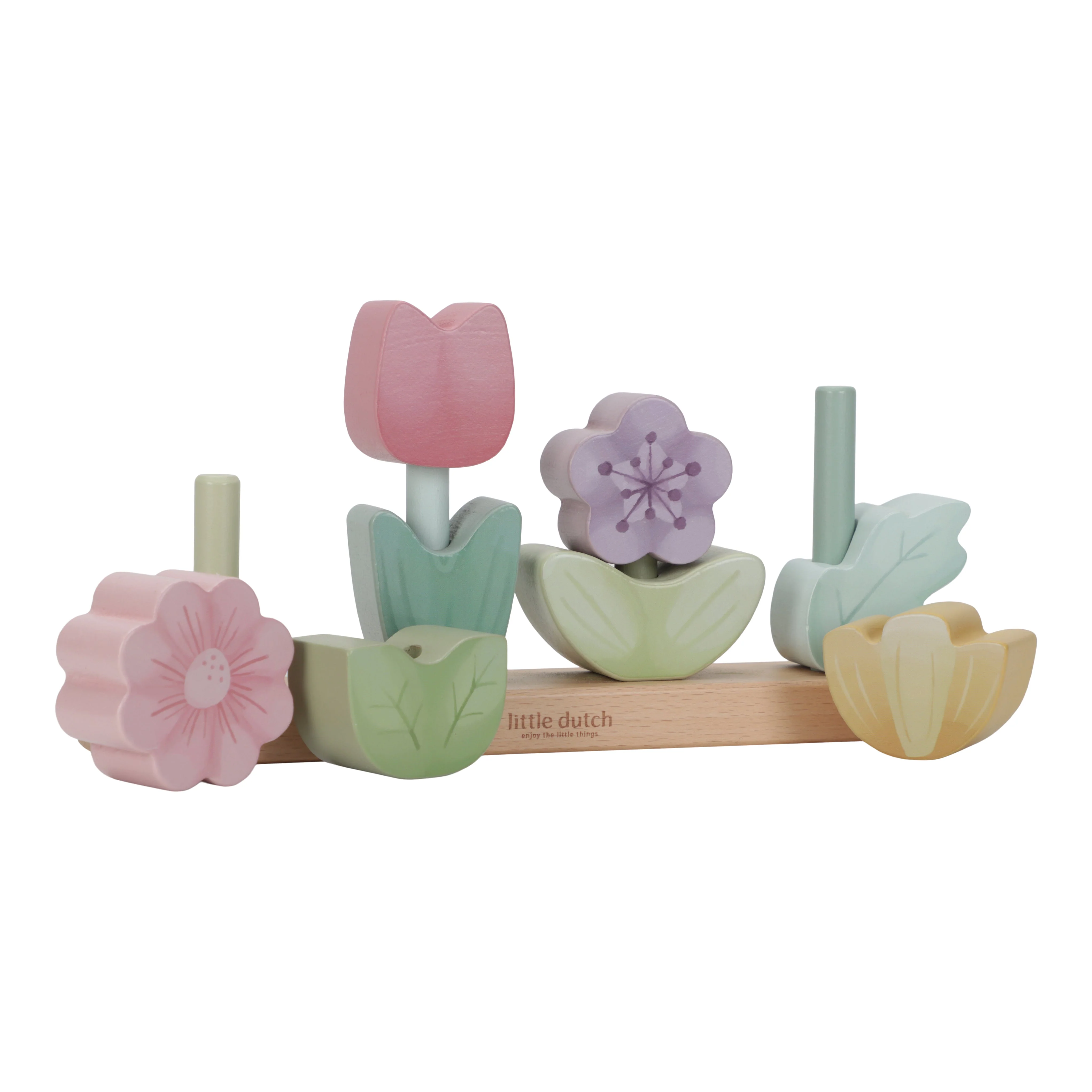 Wooden Stacking Flower Puzzle - Image 4