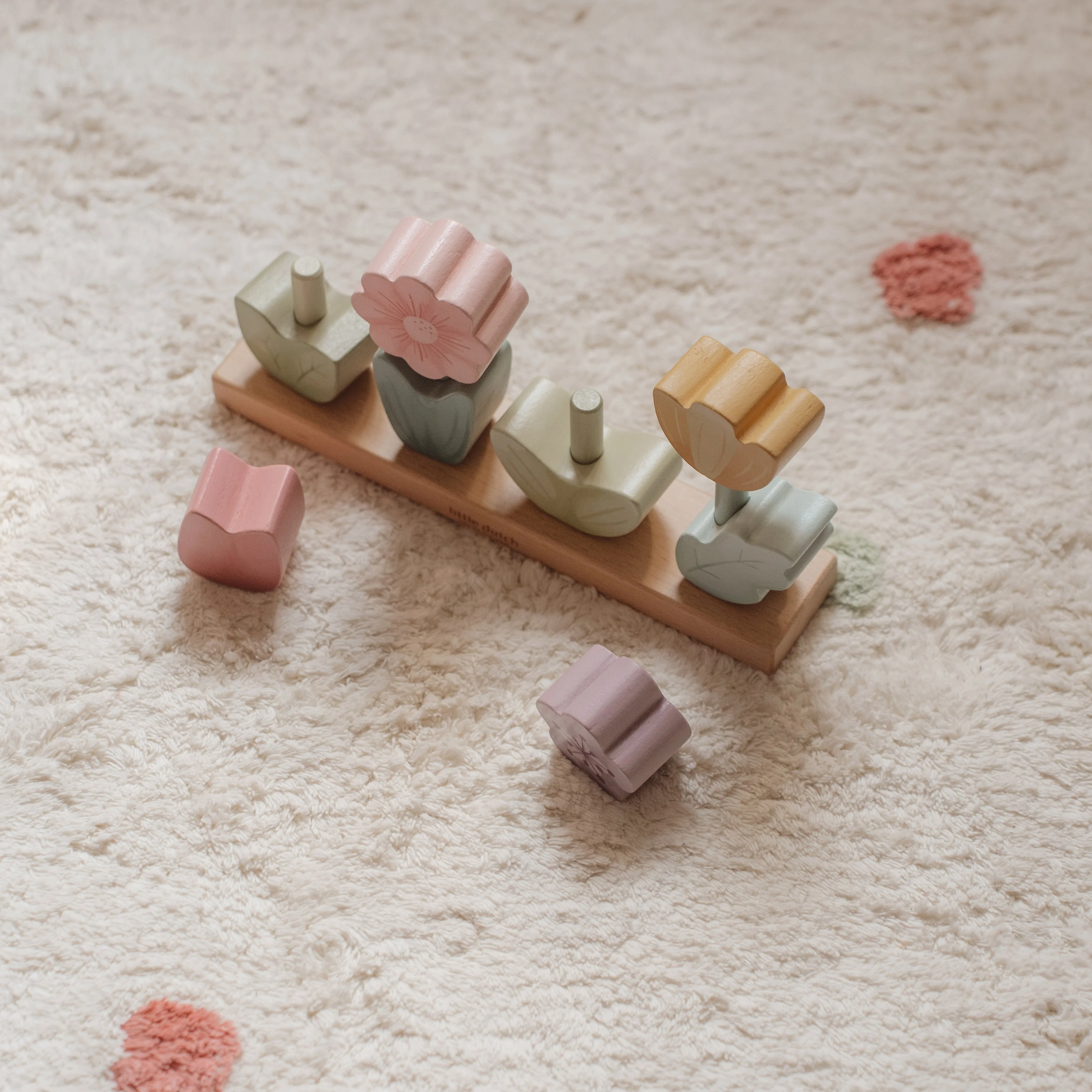 Wooden Stacking Flower Puzzle - Image 6