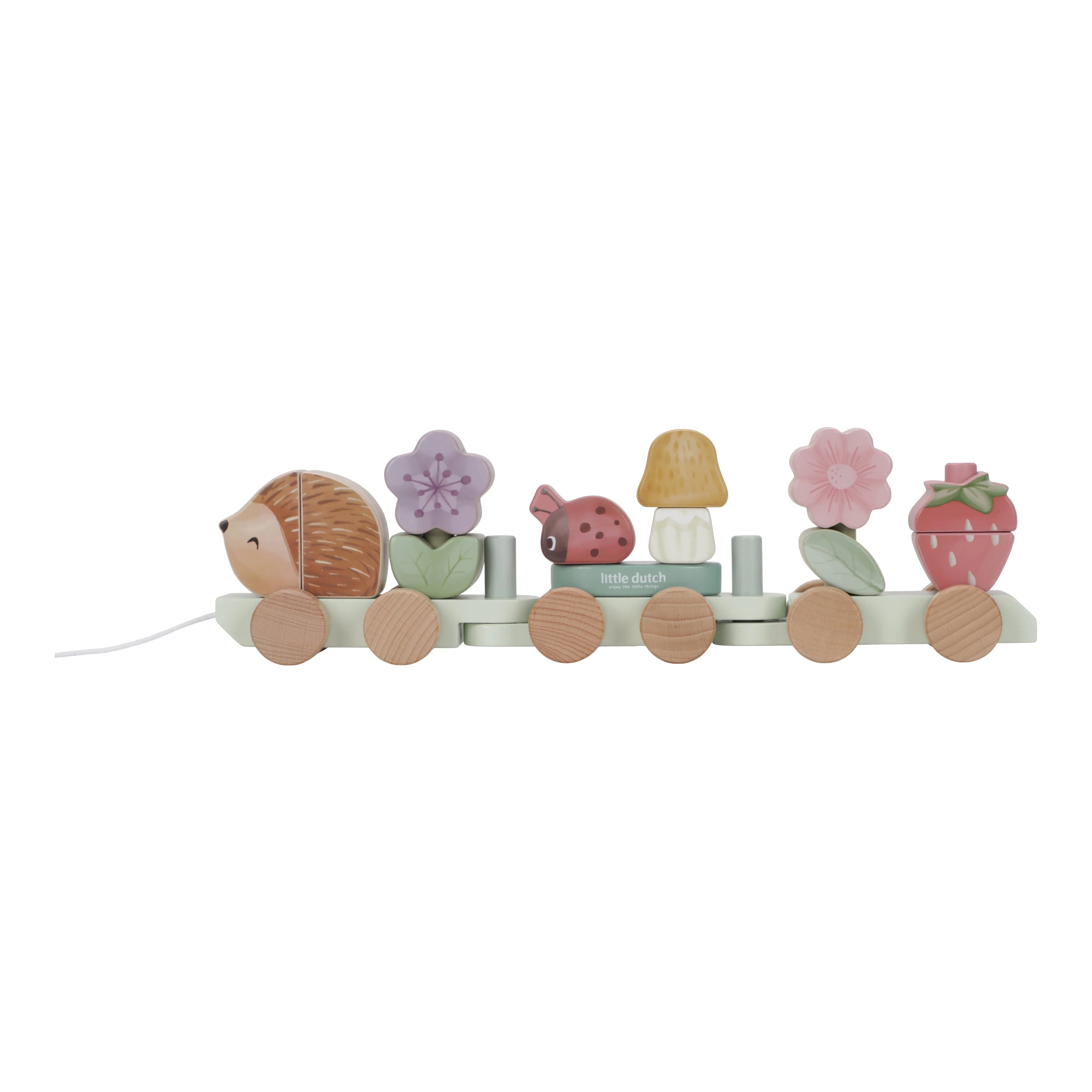 Wooden Stacking Train Hedgehog - Image 3