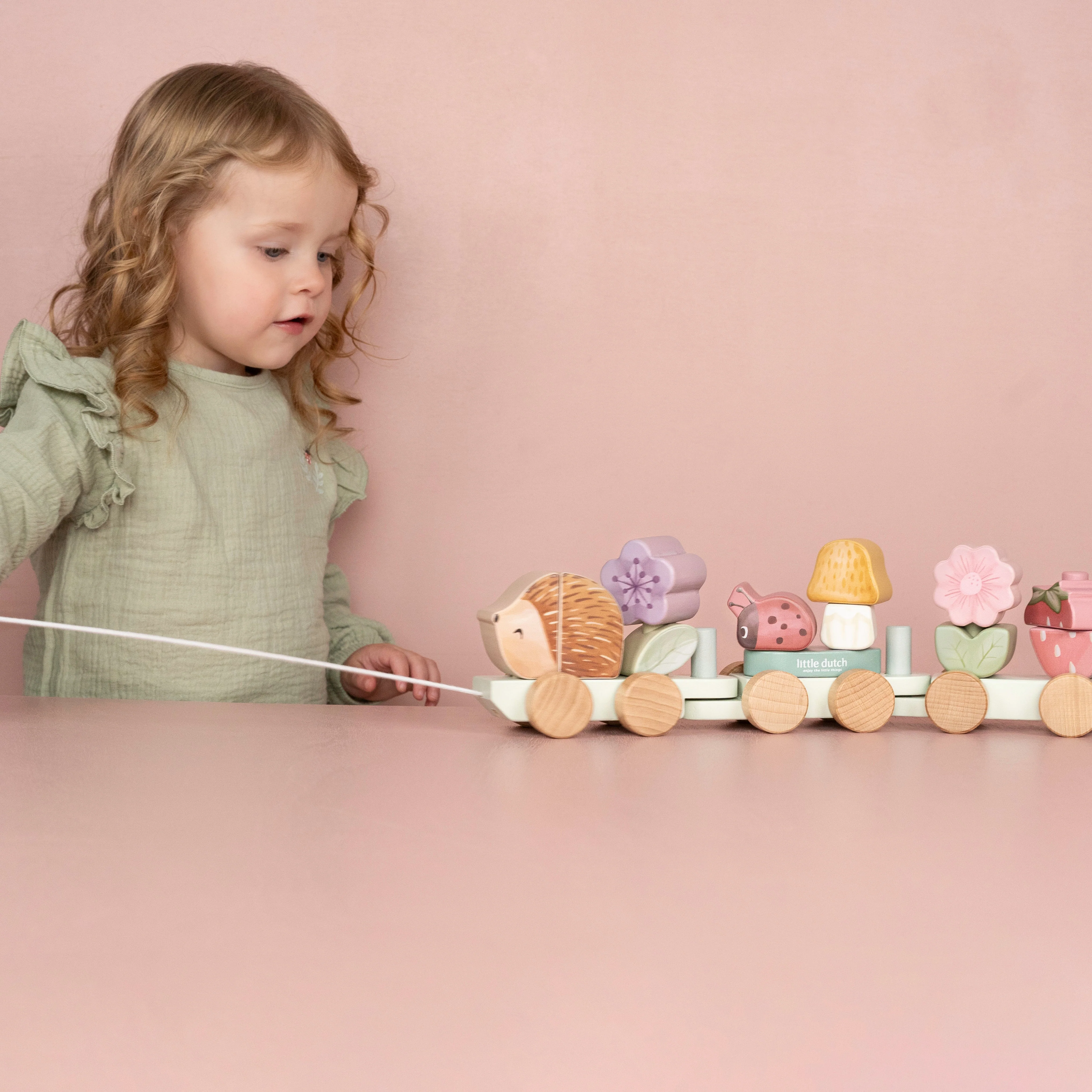 Wooden Stacking Train Hedgehog - Image 5