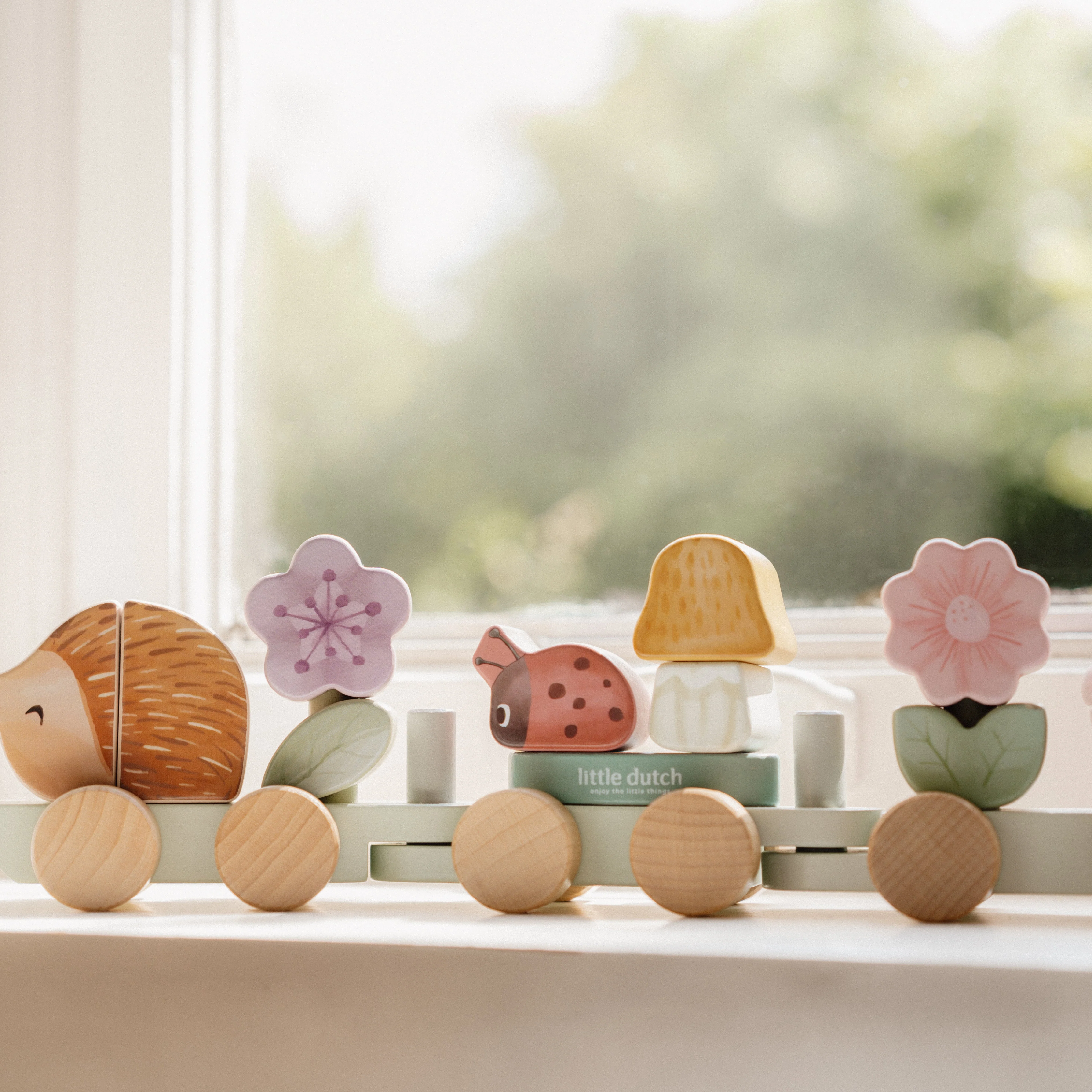 Wooden Stacking Train Hedgehog - Image 6