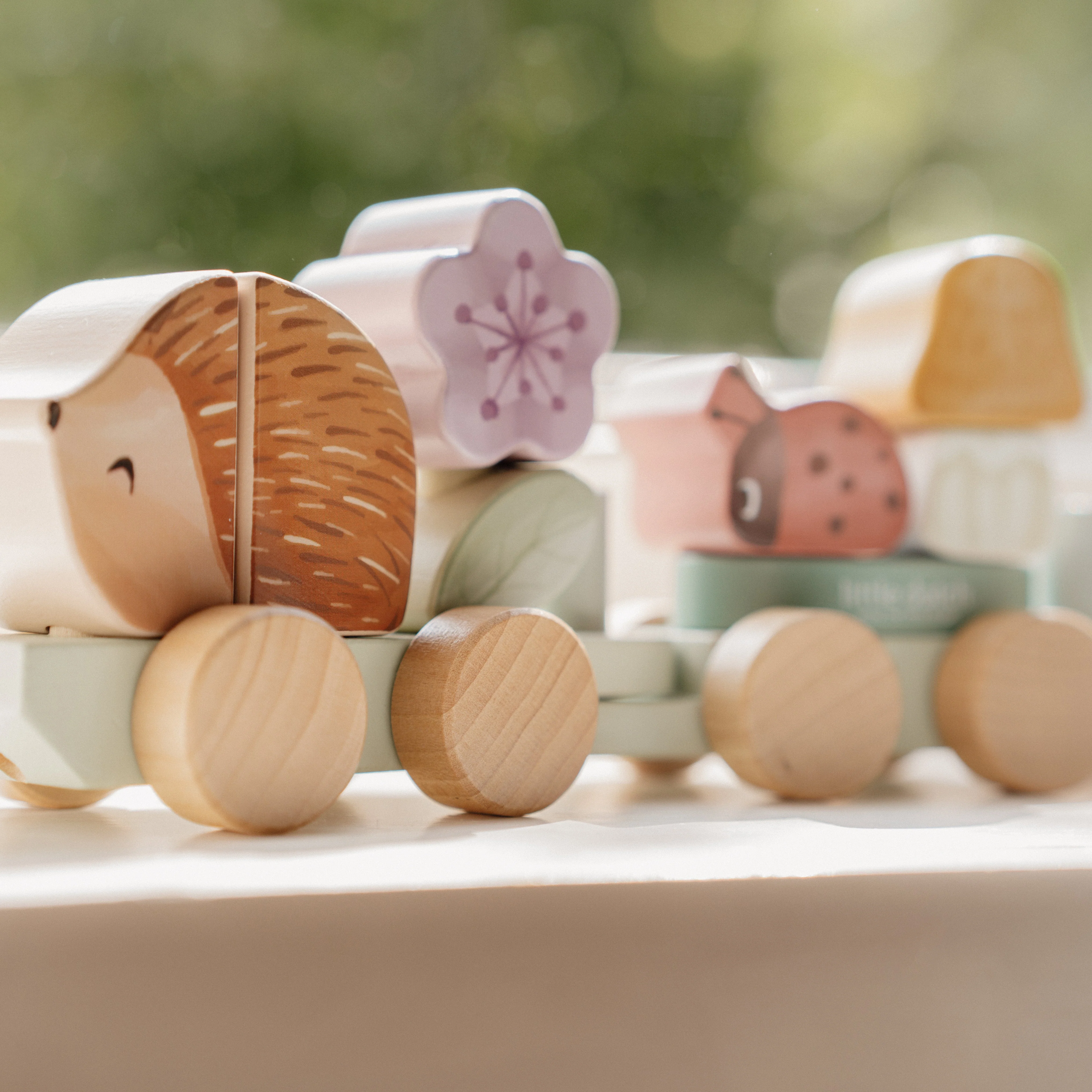 Wooden Stacking Train Hedgehog - Image 7