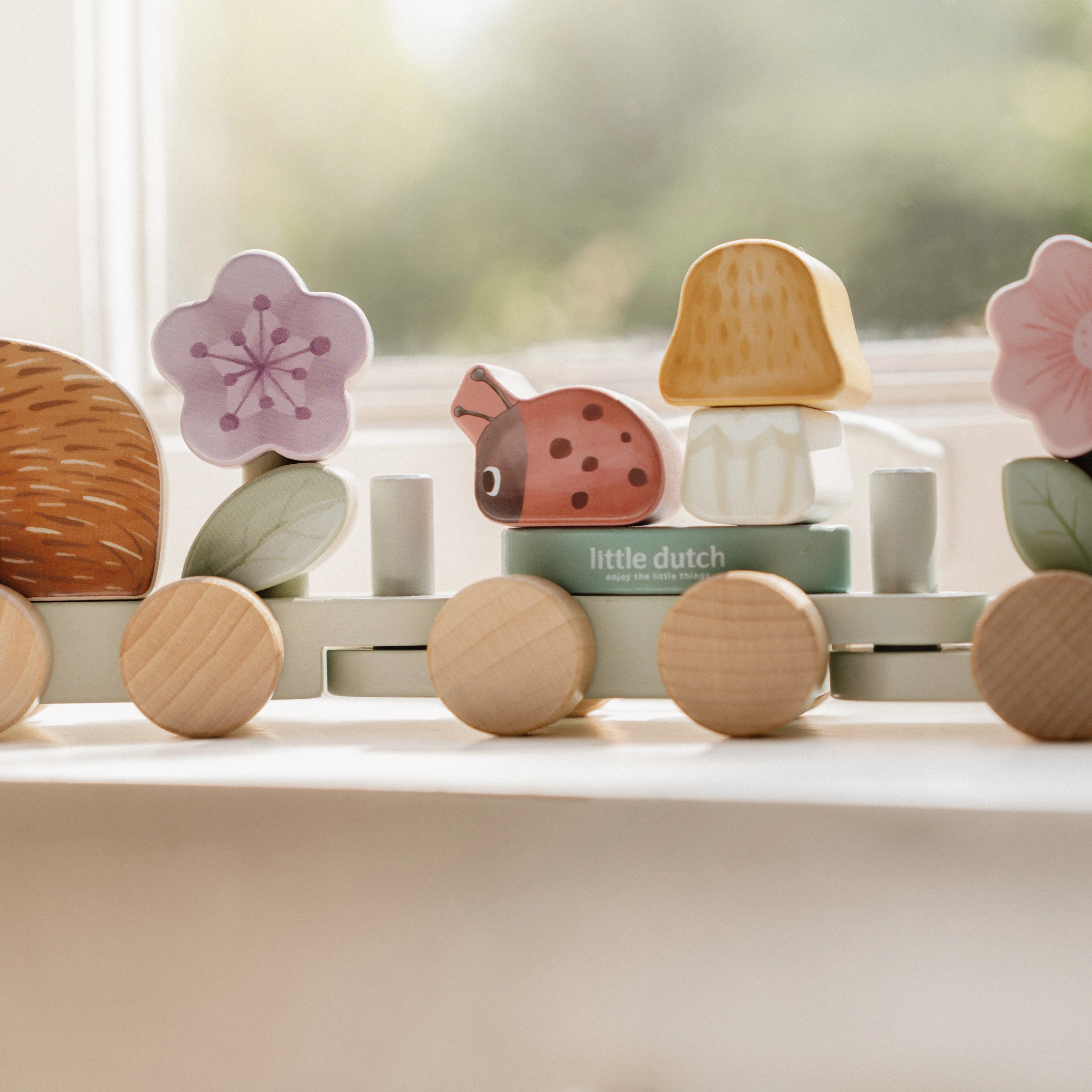 Wooden Stacking Train Hedgehog - Image 8