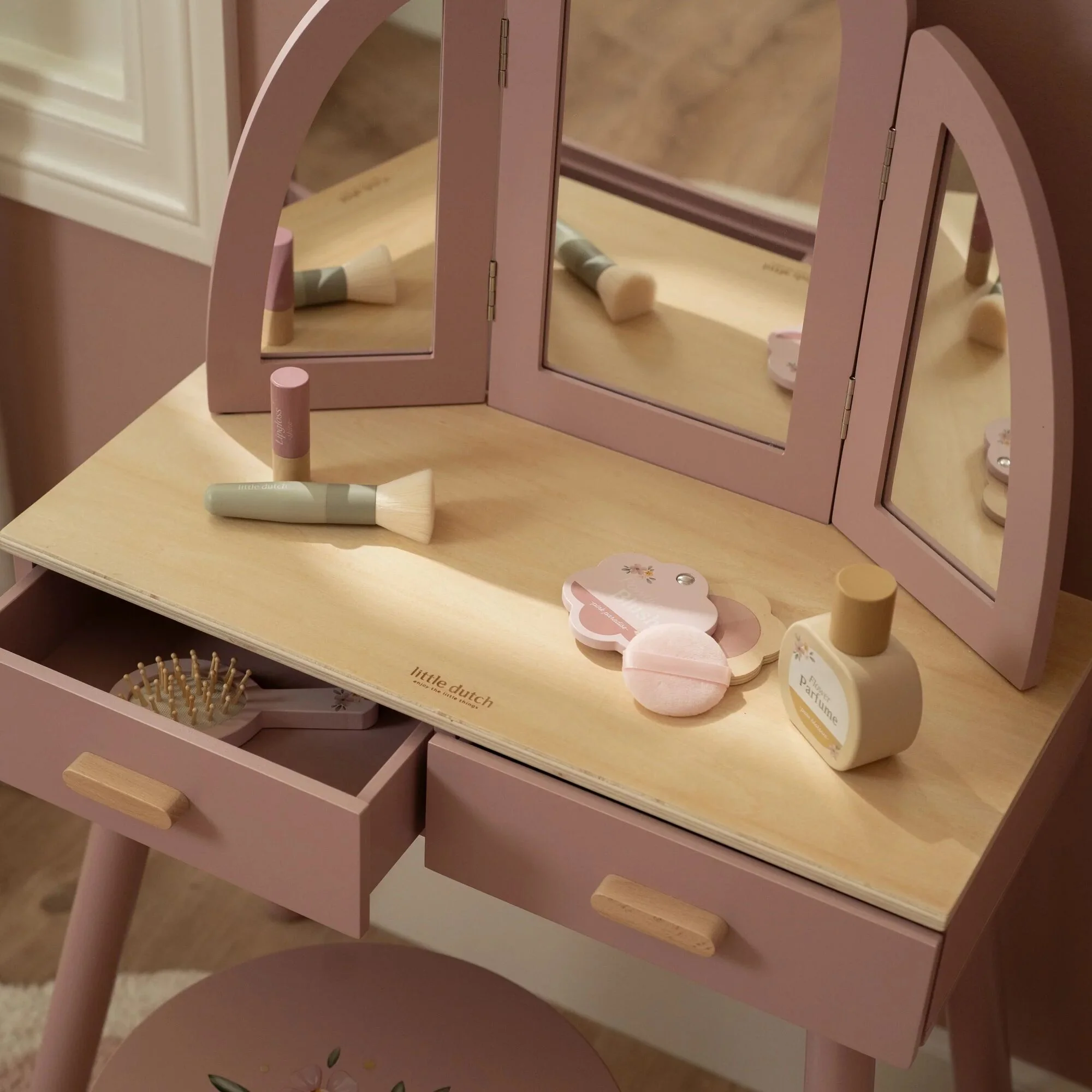Large Dressing Table with Mirror - Image 5