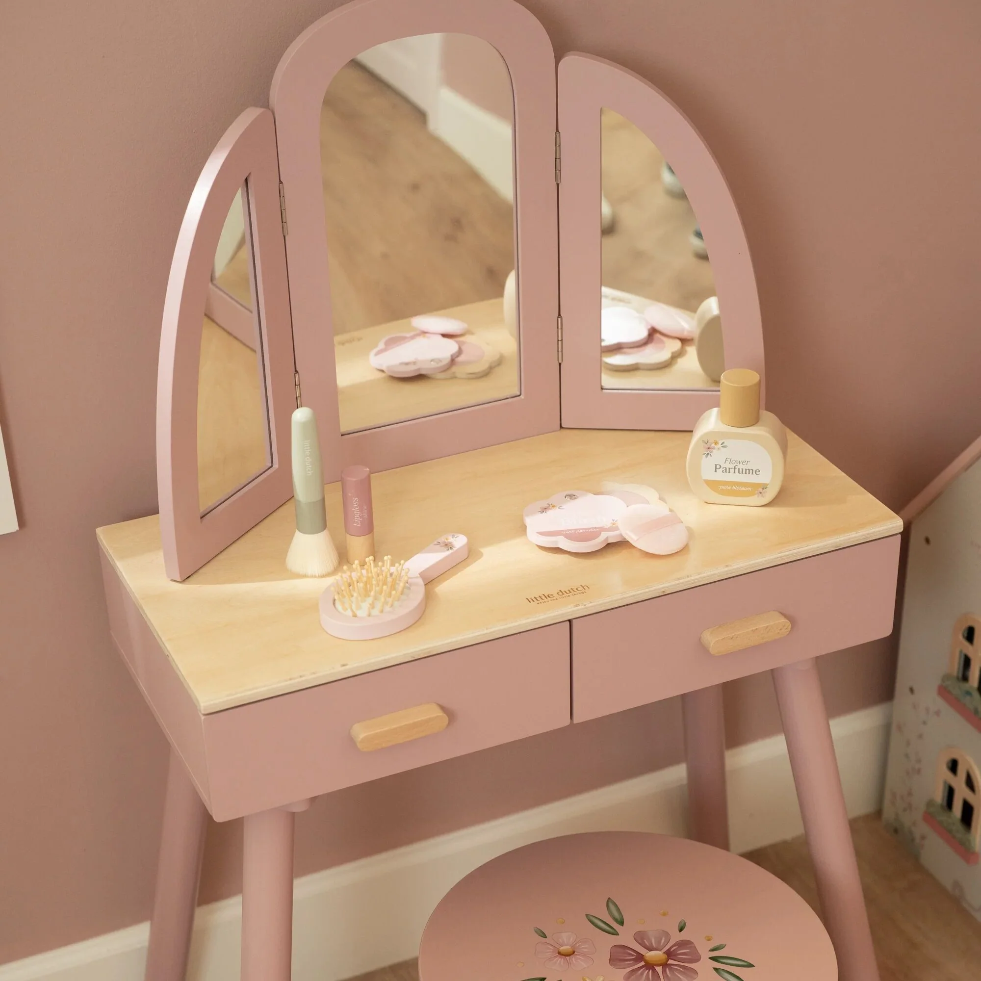 Large Dressing Table with Mirror - Image 6