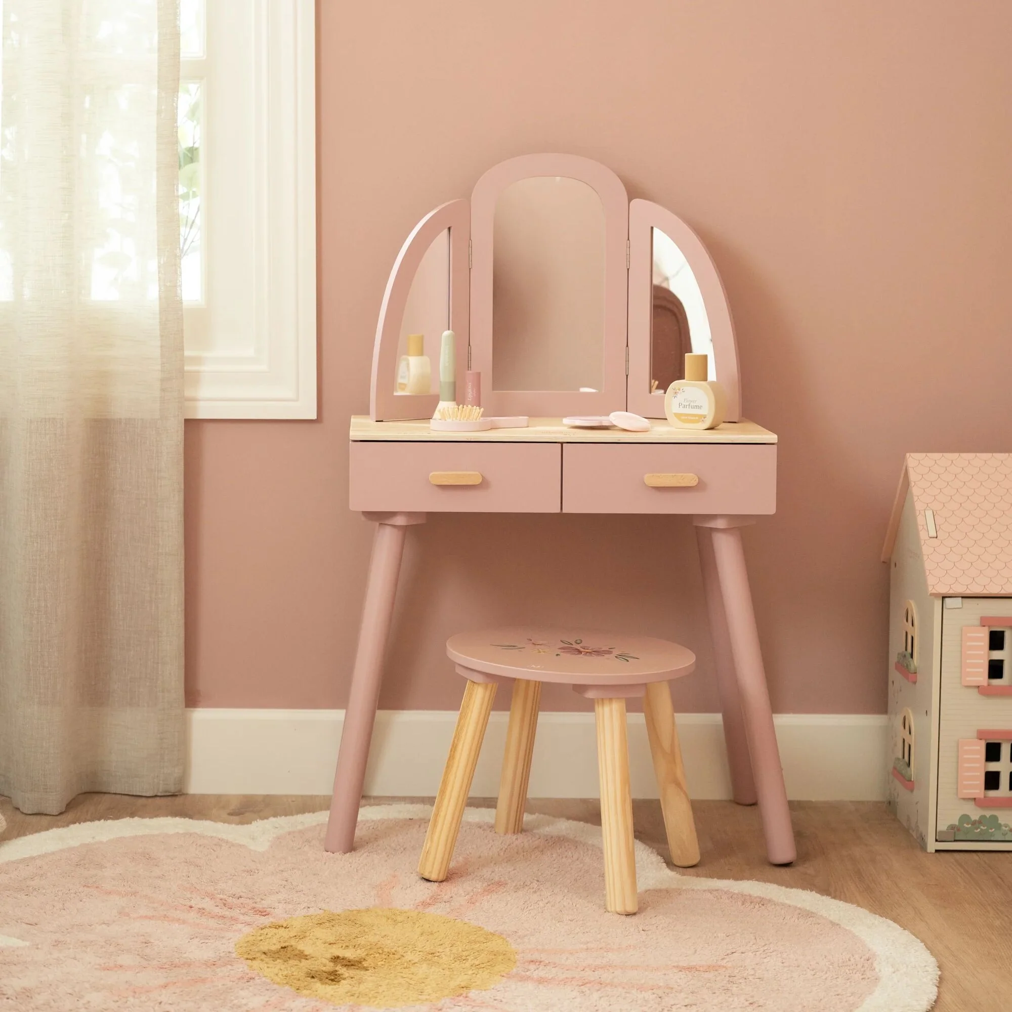 Large Dressing Table with Mirror - Image 7
