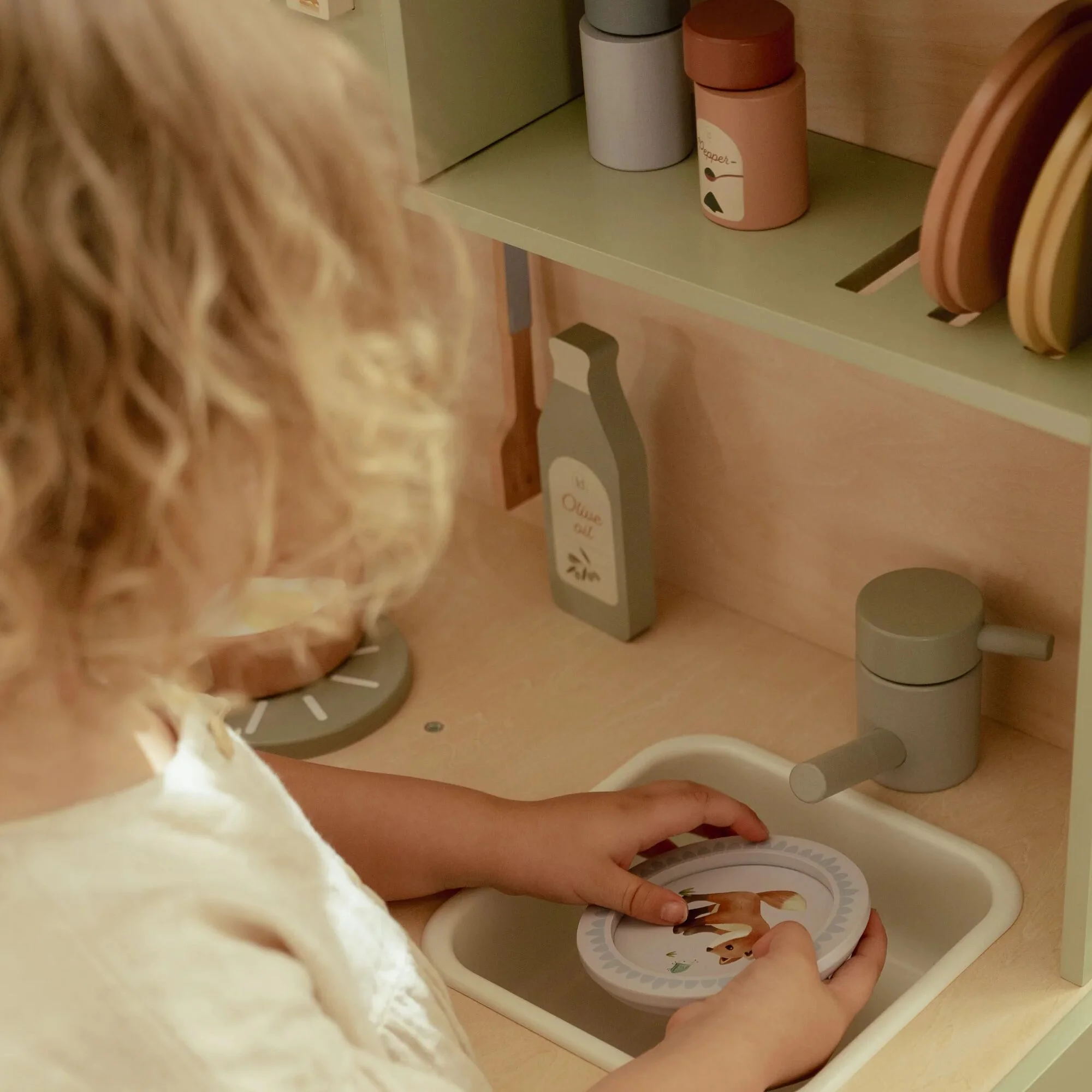 Wooden Play Kitchen - Image 6