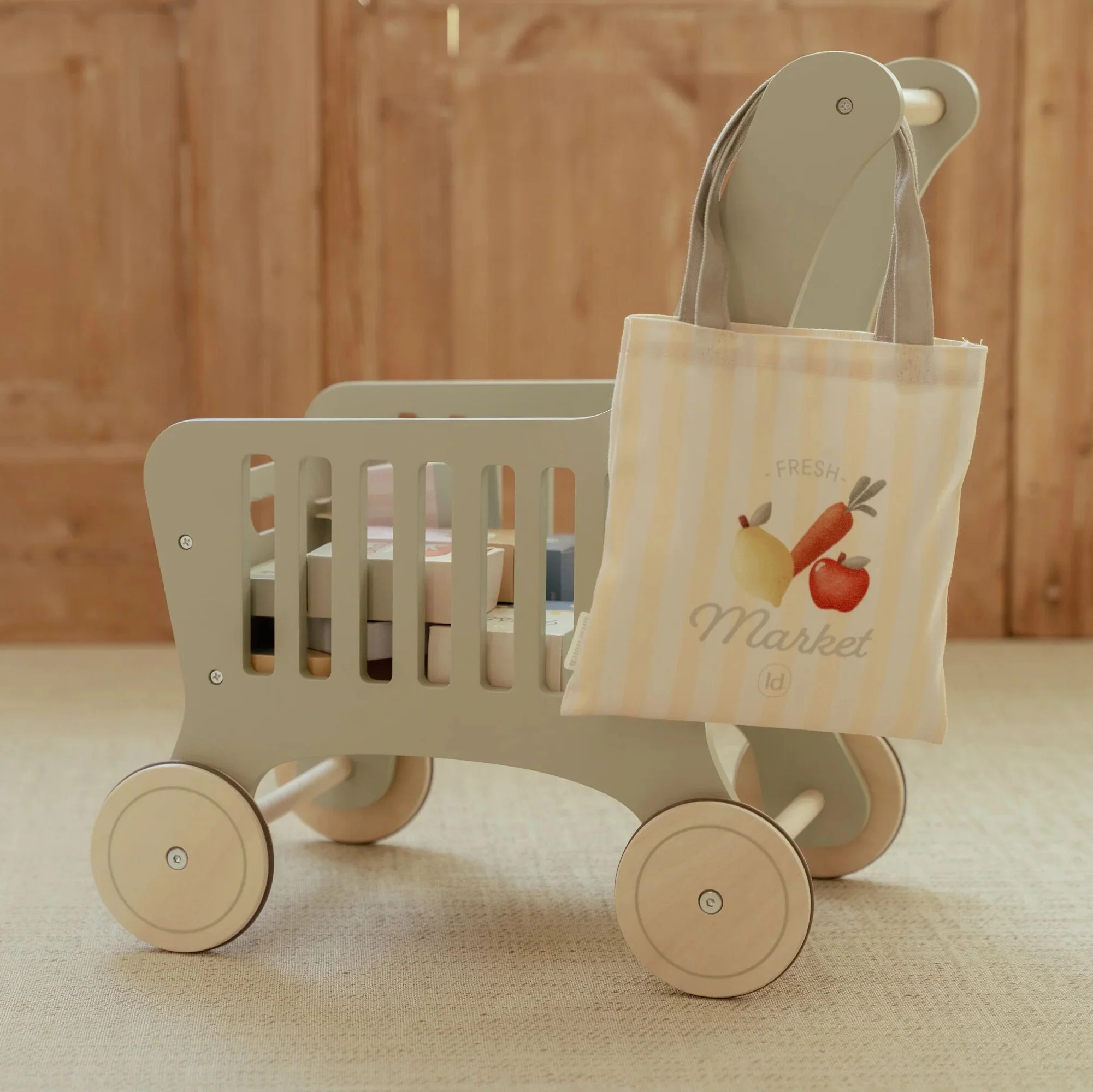Wooden Play Shopping Cart - Image 12