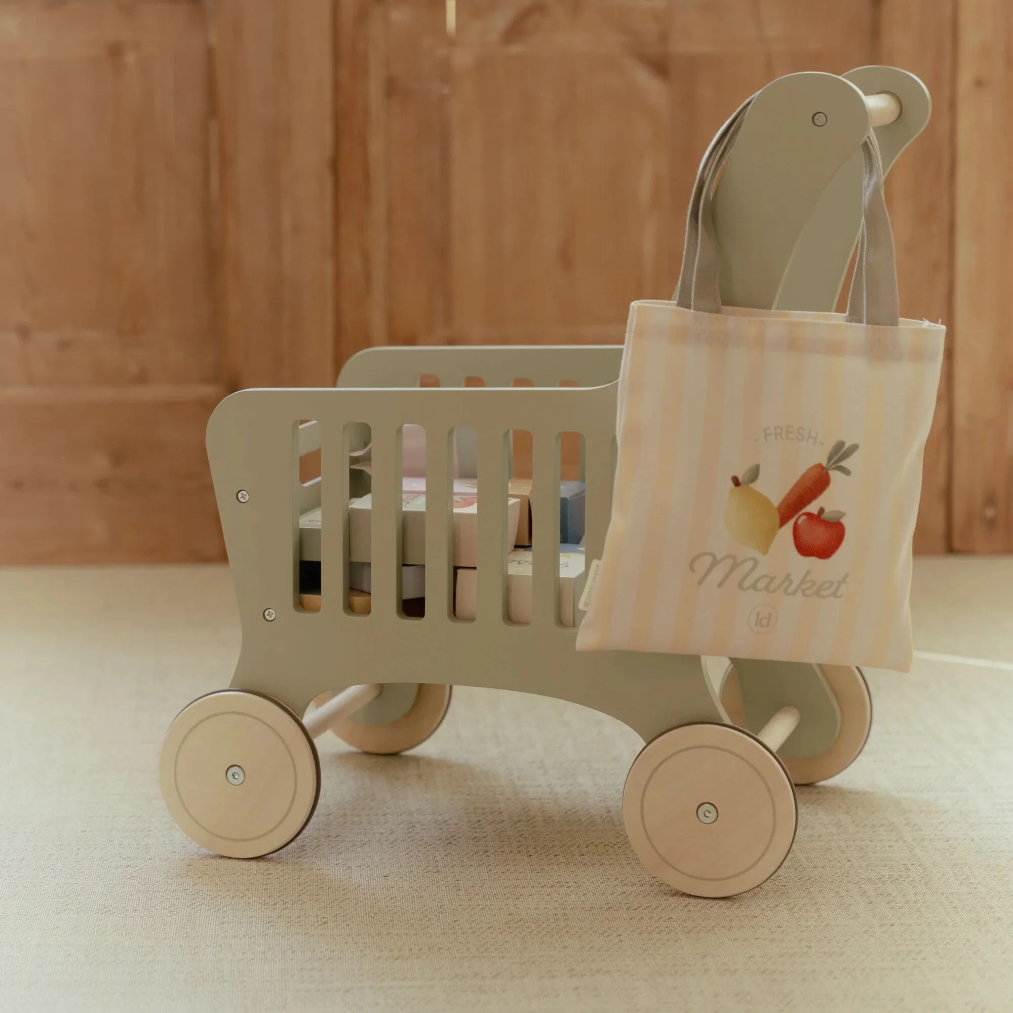 Wooden Play Shopping Cart - Image 13