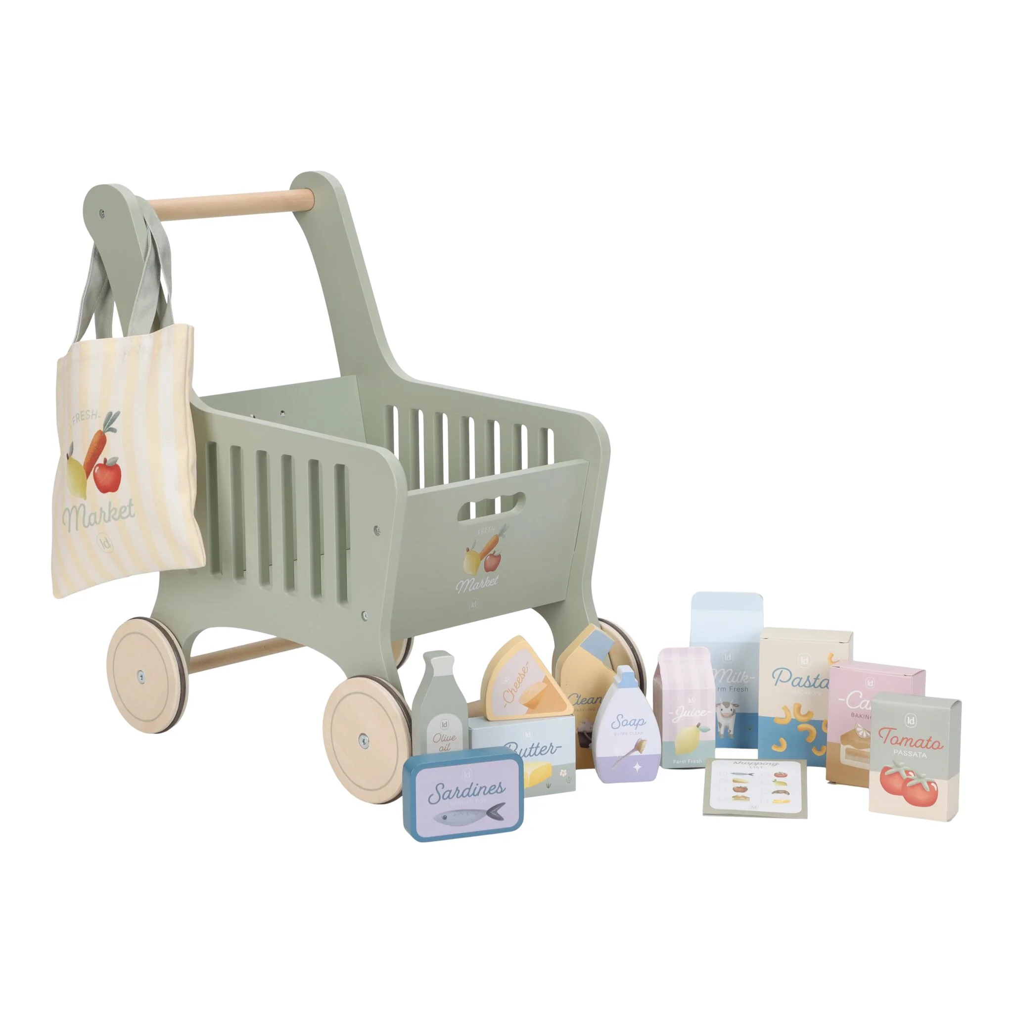 Wooden Play Shopping Cart - Image 4