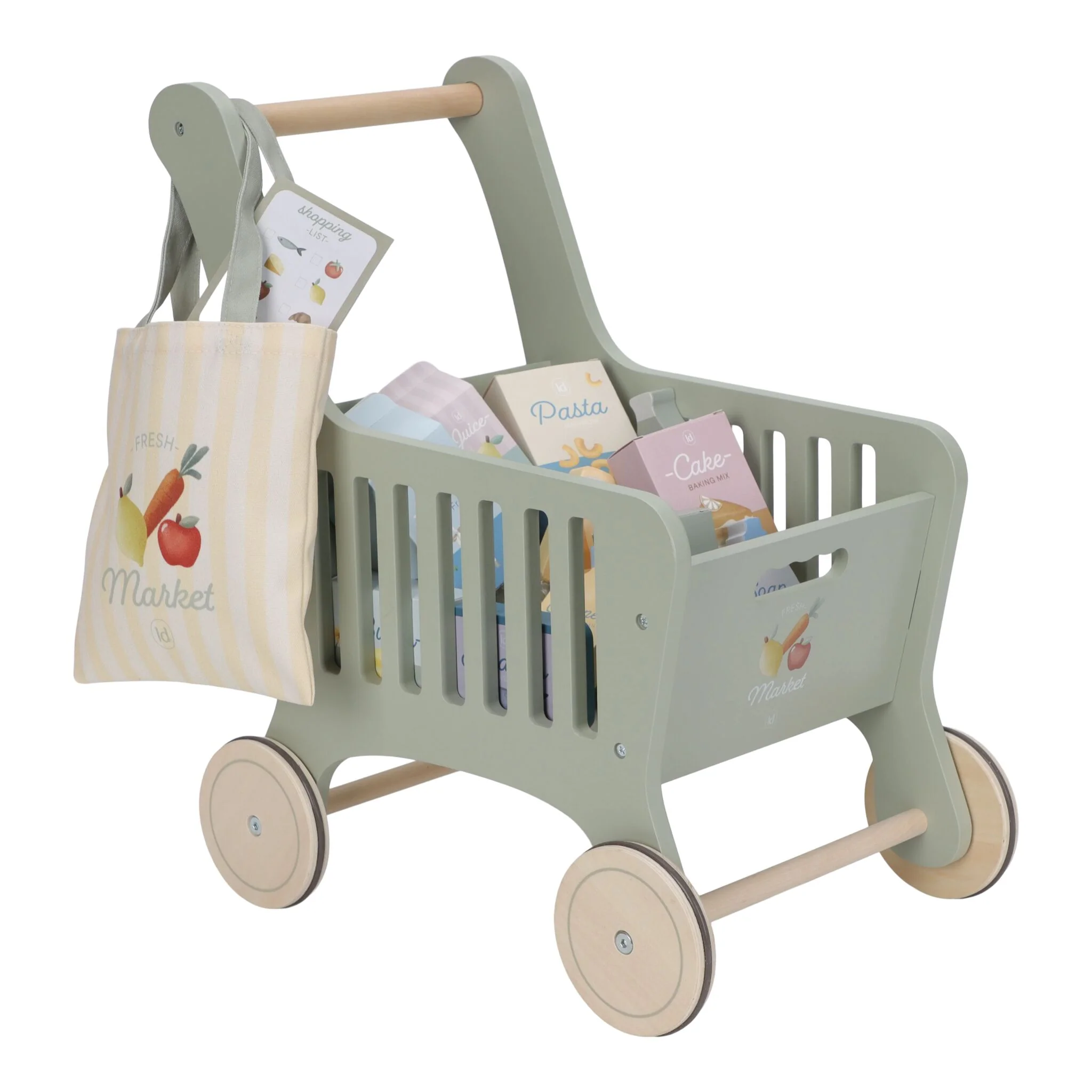 Wooden Play Shopping Cart - Image 5