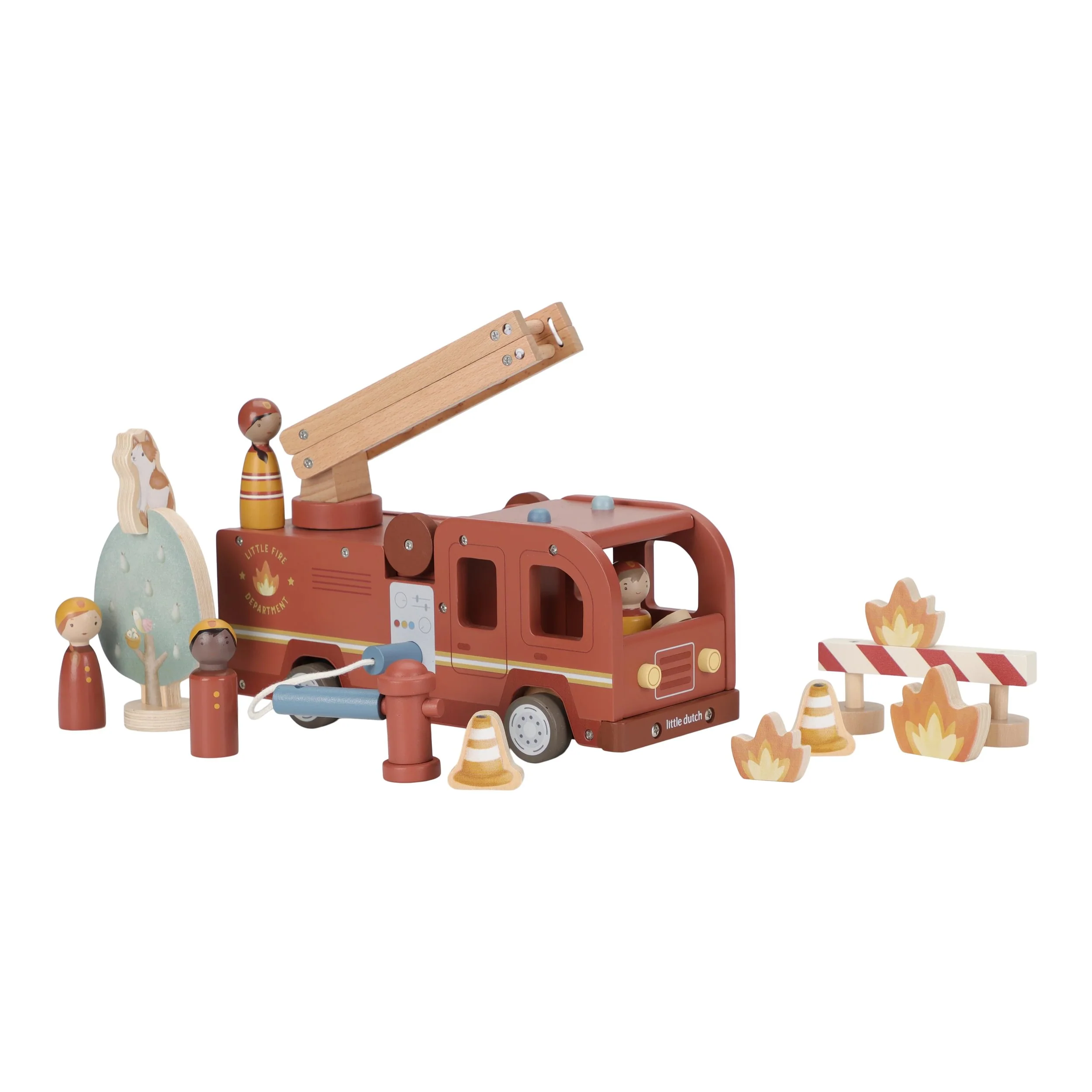Wooden Fire Truck Set - Image 5