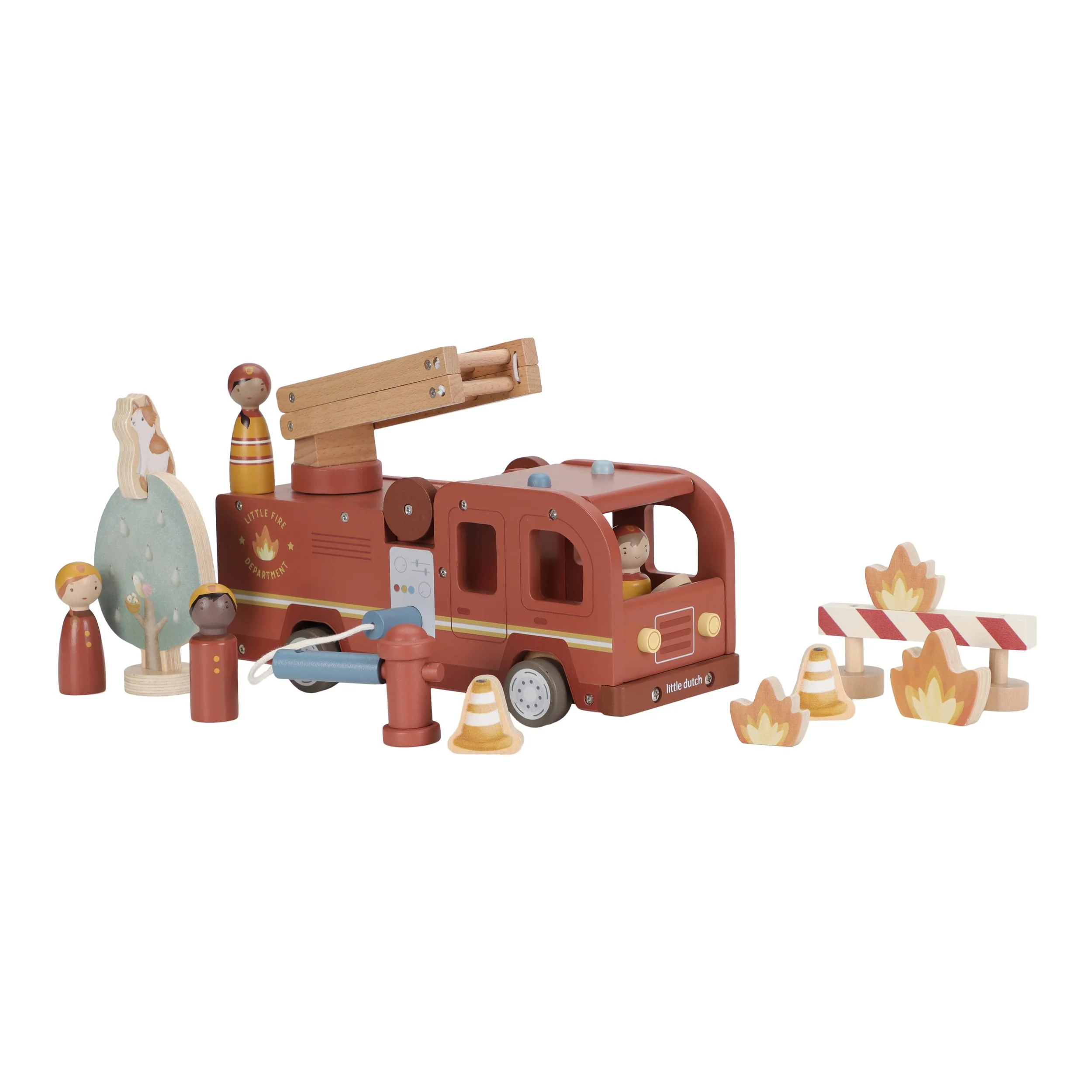 Wooden Fire Truck Set - Image 8