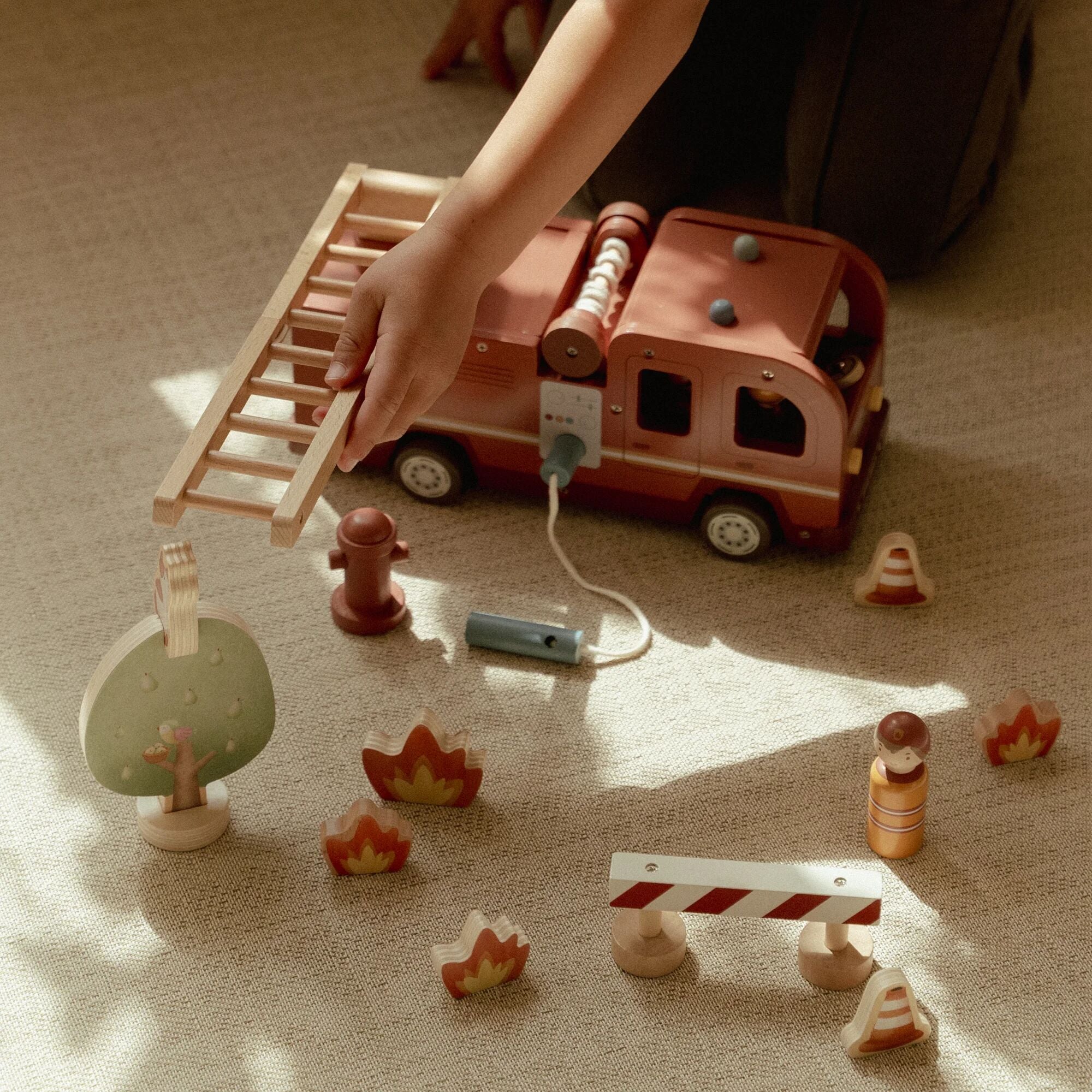 Wooden Fire Truck Set - Image 9